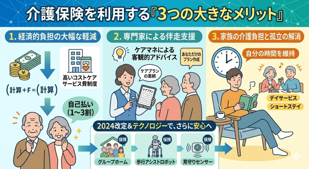介護保険を利用する「3つの大きなメリット」