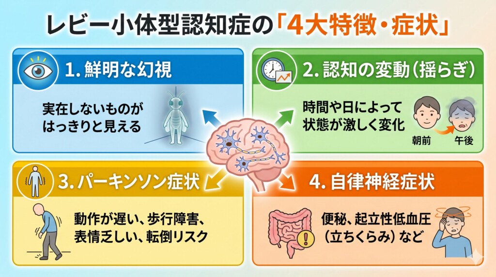 レビー小体型認知症の「4大特徴・症状」