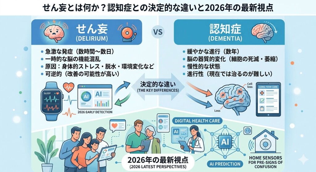 せん妄とは何か？認知症との決定的な違いと2026年の最新視点