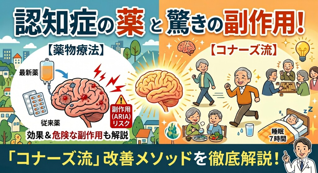 認知症の薬の効果と驚きの副作用！薬に頼らず脳を若返らせる「コナーズ流」改善メソッドをプロが徹底解説