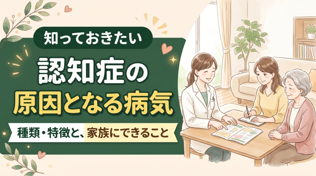 認知症の原因疾患まとめ｜4つの主な種類・背景にある病気と専門職へ相談する目安