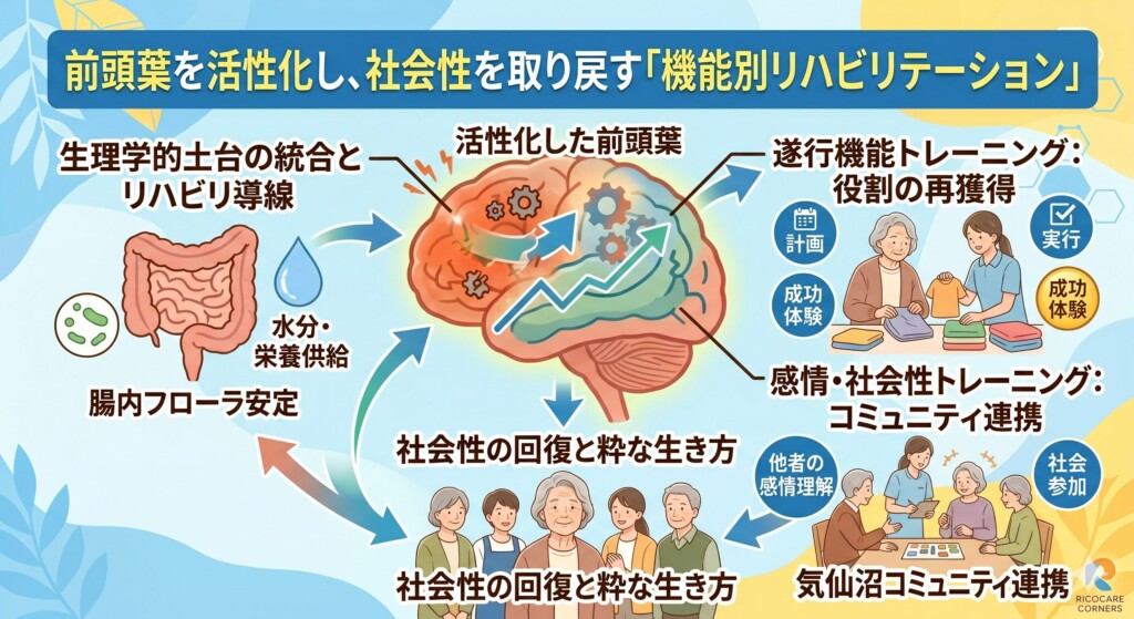 前頭葉を活性化し、社会性を取り戻す「機能別リハビリテーション」