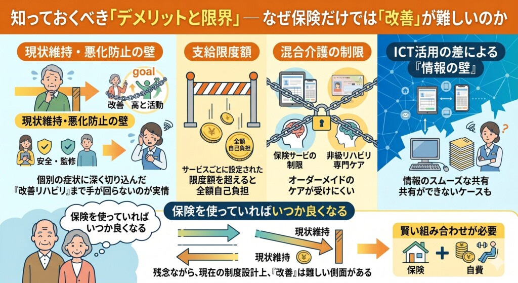 知っておくべき「デメリットと限界」— なぜ保険だけでは「改善」が難しいのか