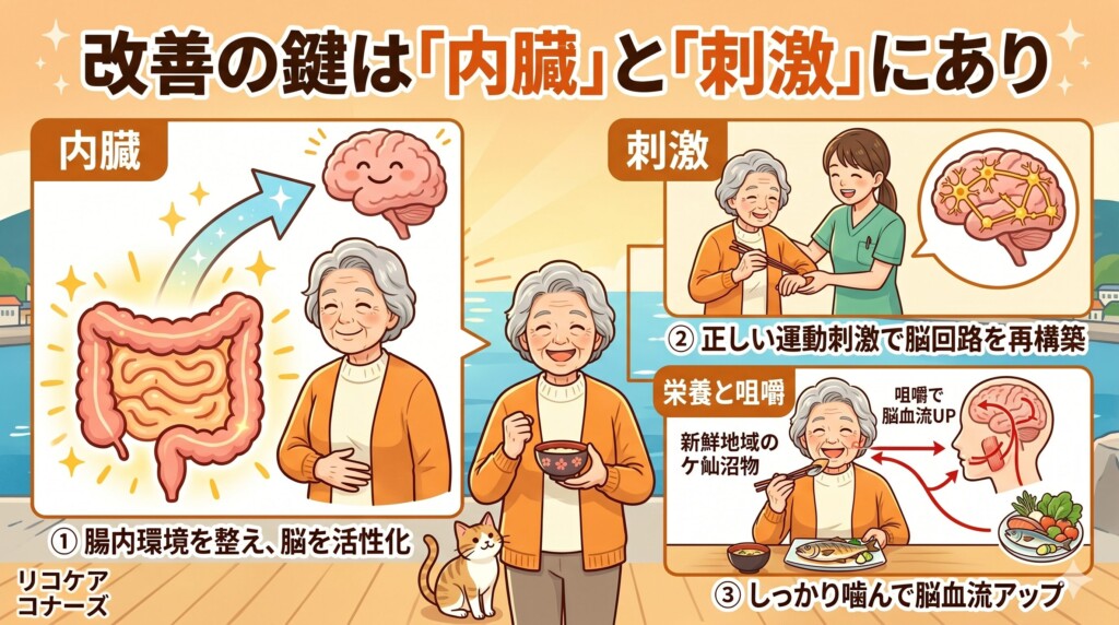 改善の鍵は「内臓」と「刺激」にあり