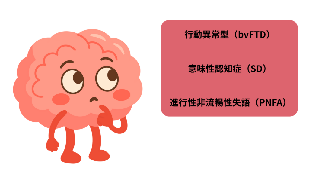 前頭側頭型認知症の3つのタイプ