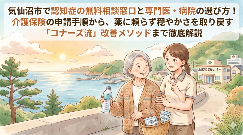 気仙沼市で認知症の無料相談窓口と専門医・病院の選び方！介護保険の申請手順から、薬に頼らず穏やかさを取り戻す「コナーズ流」改善メソッドまで徹底解説
