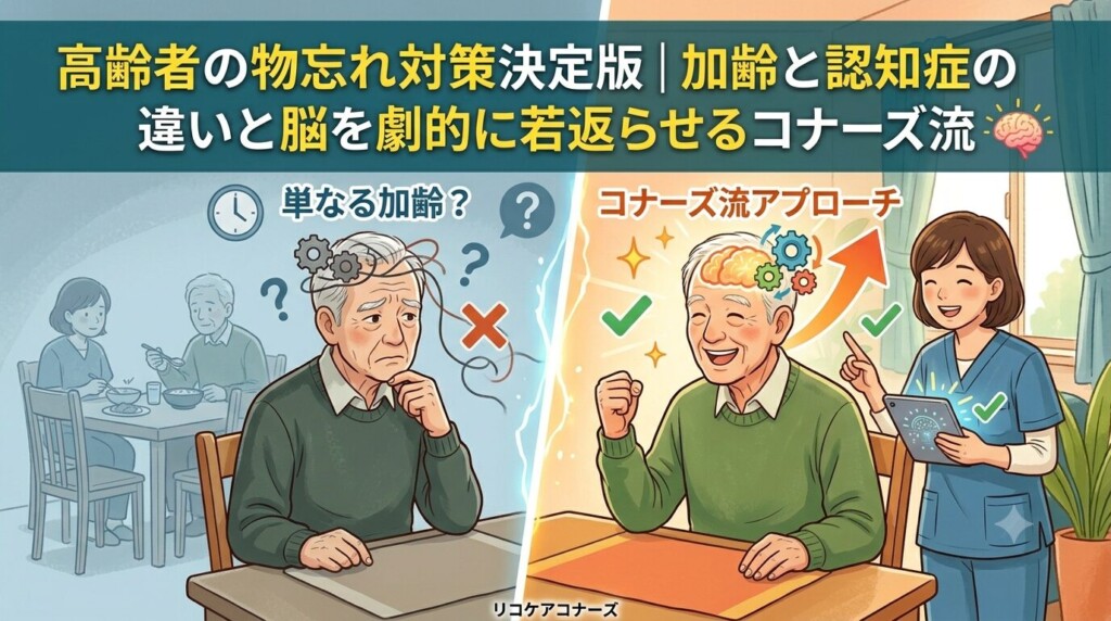 高齢者の物忘れ対策決定版｜単なる加齢と認知症の決定的な違いと脳を劇的に若返らせるコナーズ流アプローチ