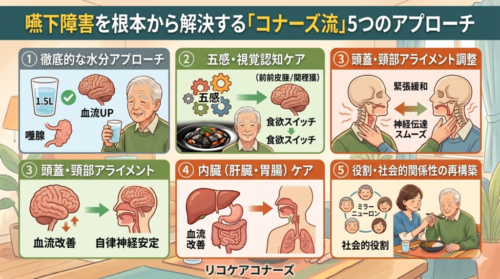 嚥下障害を根本から解決する「コナーズ流」5つのアプローチ