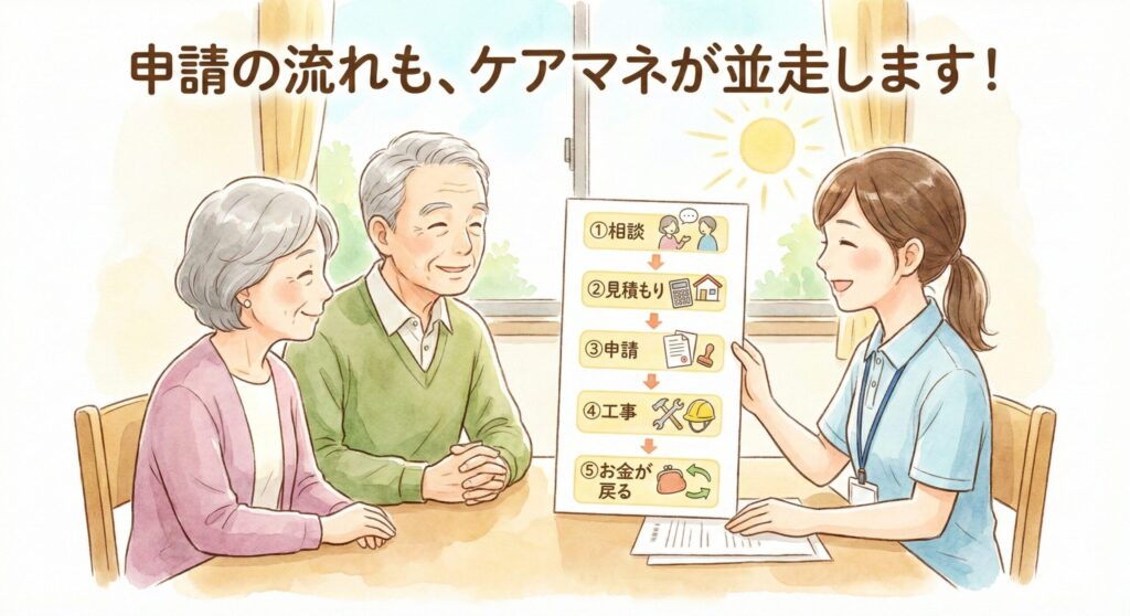 申請の流れ(5ステップ)