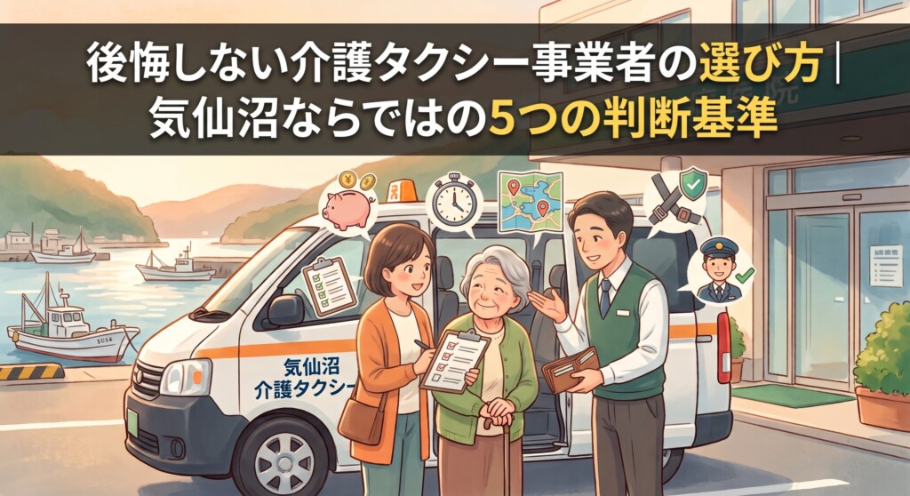 後悔しない介護タクシー事業者の選び方|気仙沼ならではの5つの判断基準