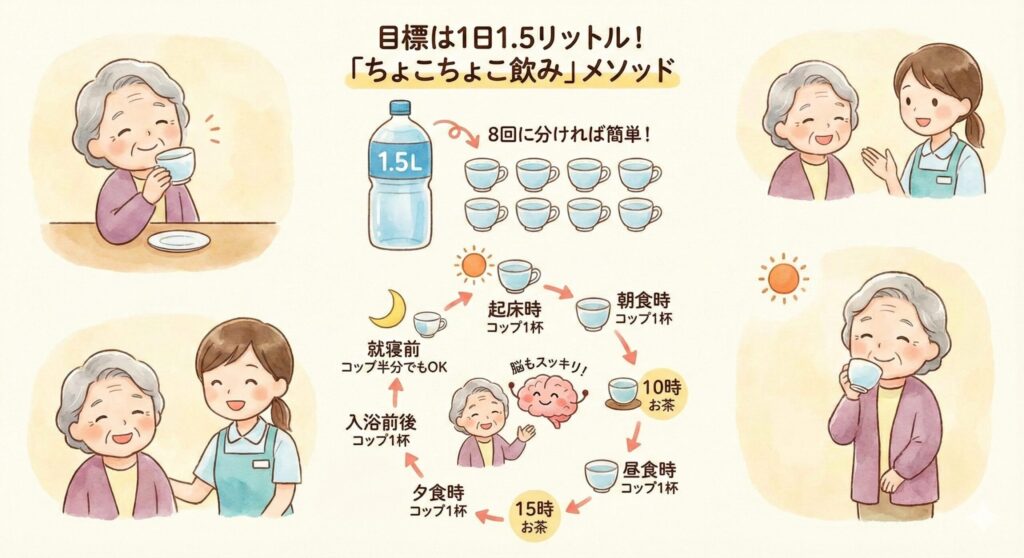 目標は1日1.5リットル！「ちょこちょこ飲み」メソッド