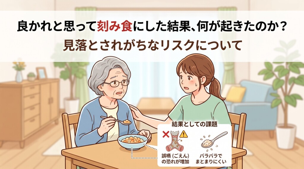 良かれと思って刻み食にした結果、何が起きたのか？
