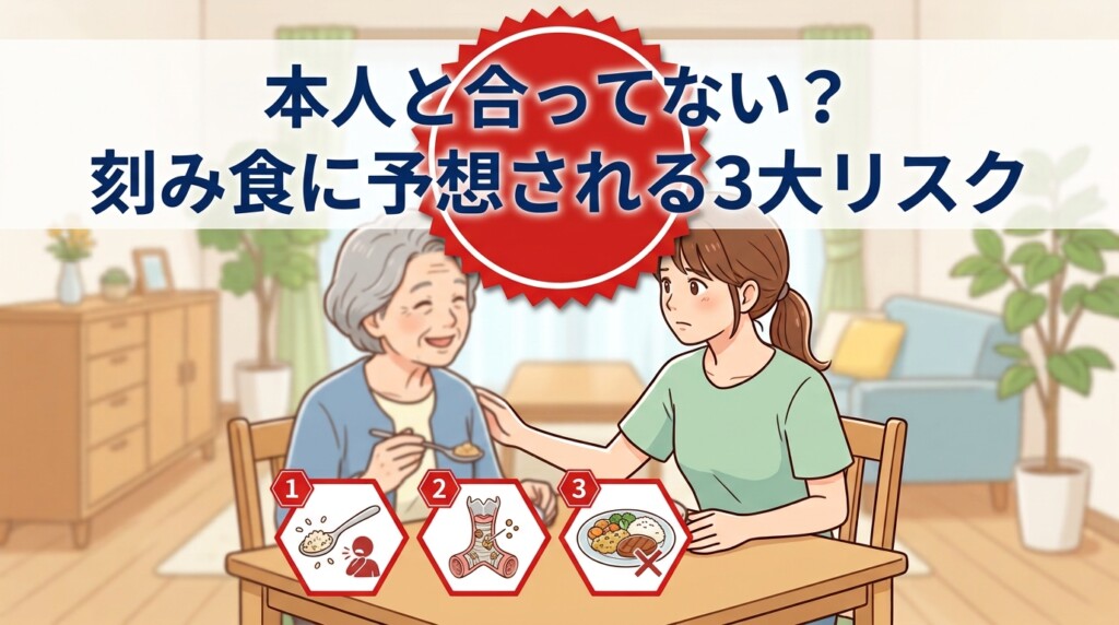 本人と合ってない？刻み食に予想される3大リスク
