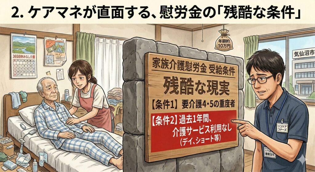 2. ケアマネが直面する、慰労金の「残酷な条件」