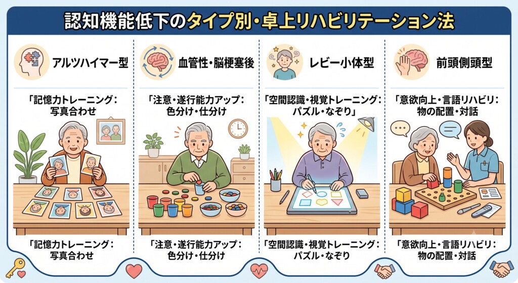 認知機能低下のタイプ別・卓上リハビリテーション法