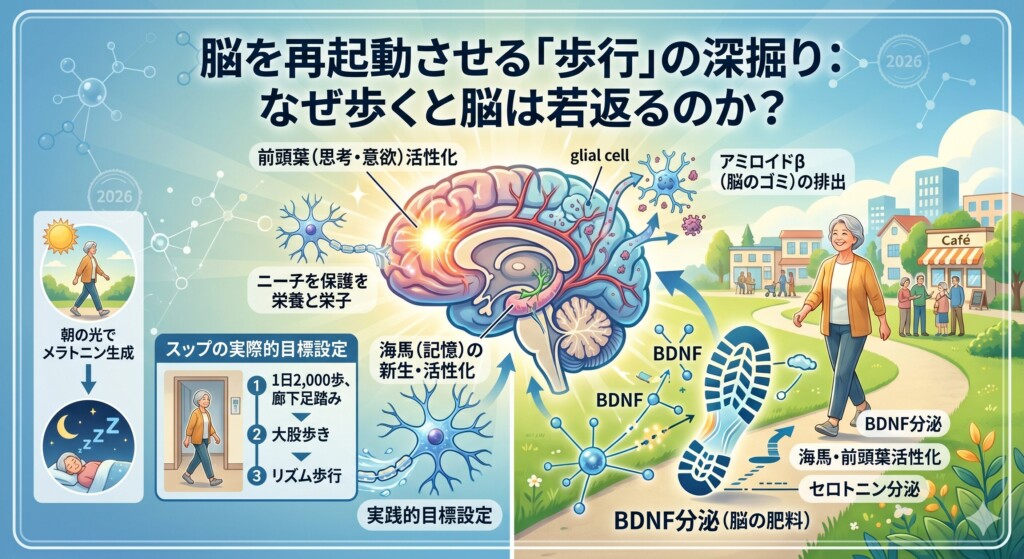  脳を再起動させる「歩行」の深掘り：なぜ歩くと脳は若返るのか？