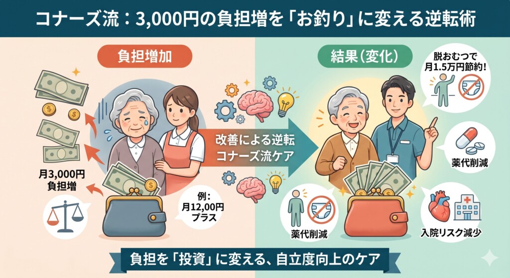 コナーズ流：3,000円の負担増を「お釣り」に変える逆転術