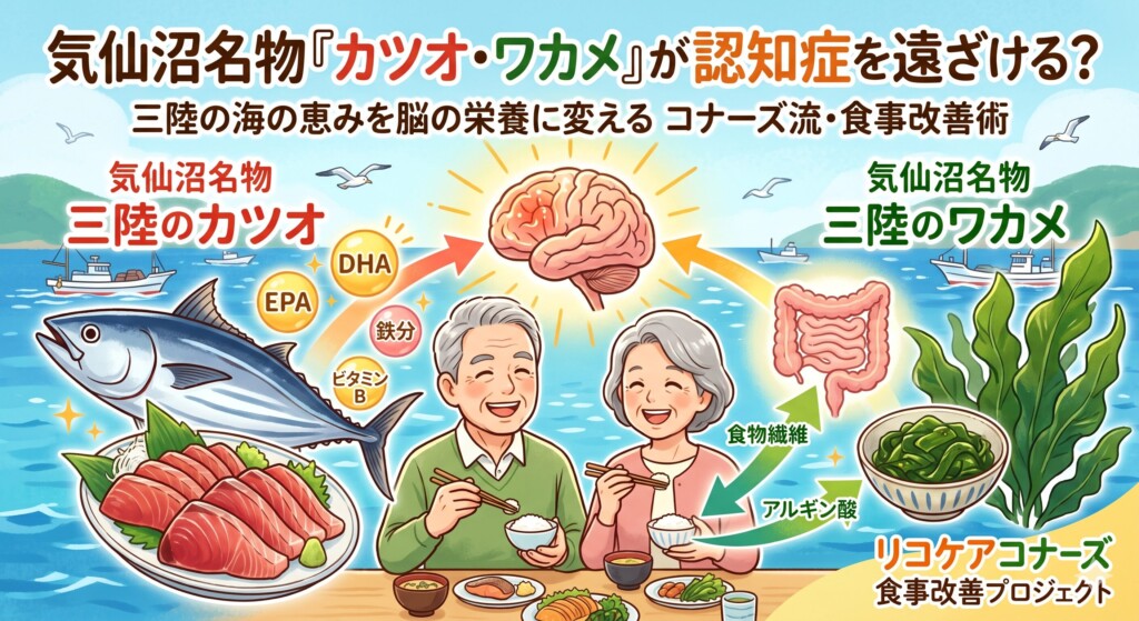 気仙沼名物「カツオ・ワカメ」が認知症を遠ざける？三陸の海の恵みを脳の栄養に変えるコナーズ流・食事改善術