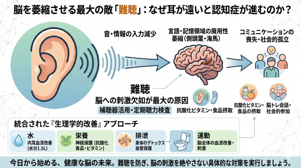 脳を萎縮させる最大の敵「難聴」：なぜ耳が遠いと認知症が進むのか？