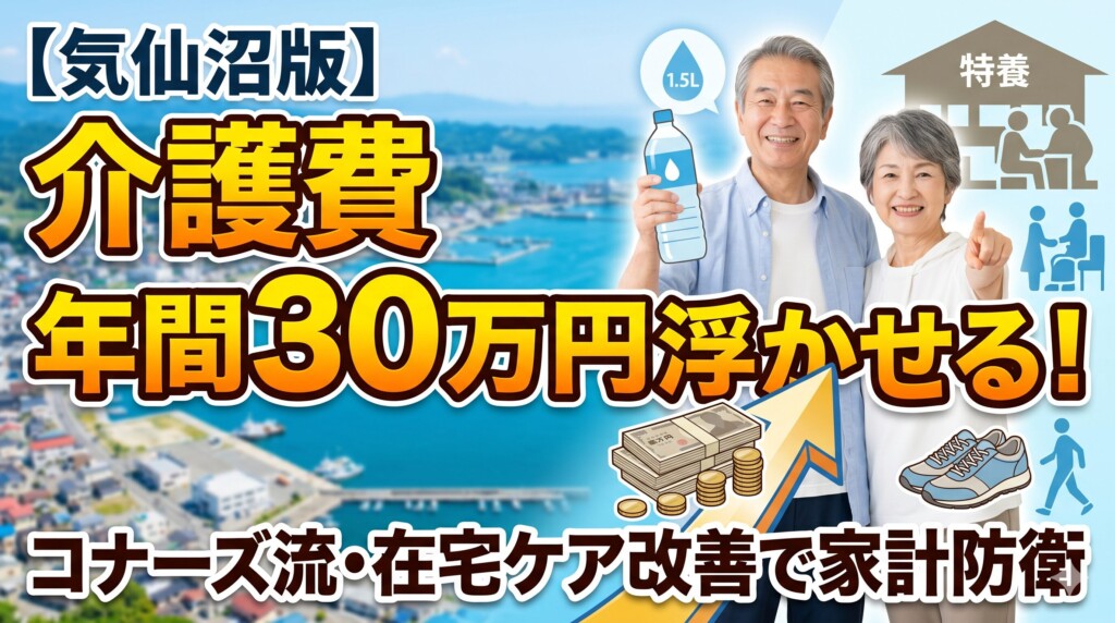 【気仙沼版】介護費用はいくらかかる？特養の空き状況と「在宅ケア改善」で年間30万円浮かせるコナーズ流・家計防衛術