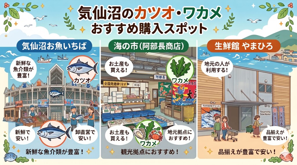 プロが厳選】最高品質の脳活食材が揃う！気仙沼の「カツオ・ワカメ」おすすめ購入スポット