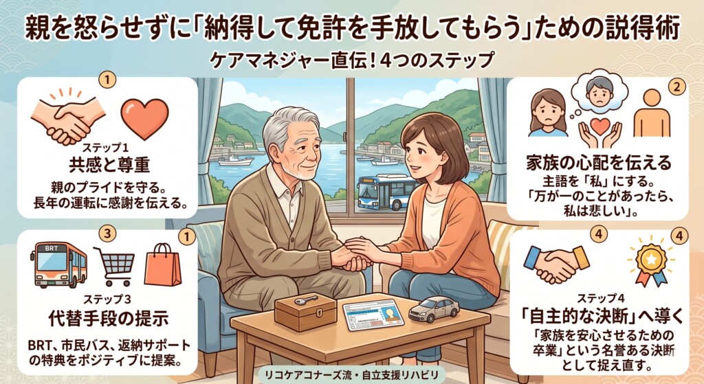 親を怒らせずに「納得して免許を手放してもらう」ための説得術