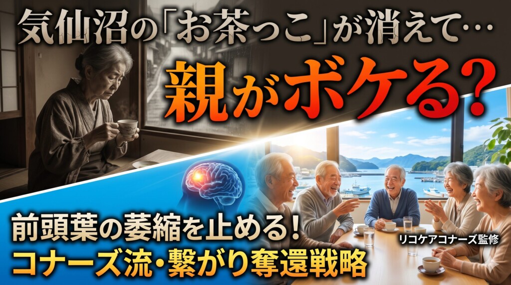 気仙沼の「お茶っこ」が消えて親がボケる？近所付き合いの減少が招く前頭葉の萎縮とコナーズ流・繋がり奪還戦略