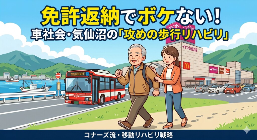 免許返納で認知症が進む？車社会・気仙沼で「移動手段」を失った親の脳を衰えさせないコナーズ流・歩行リハビリ戦略