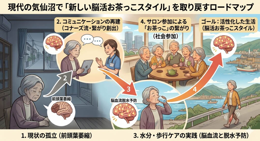 現代の気仙沼で「新しい脳活お茶っこスタイル」を取り戻すロードマップ