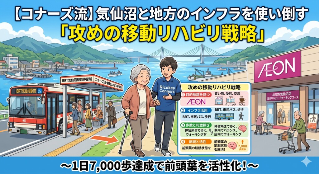 【コナーズ流】気仙沼と地方のインフラを使い倒す「攻めの移動リハビリ戦略」