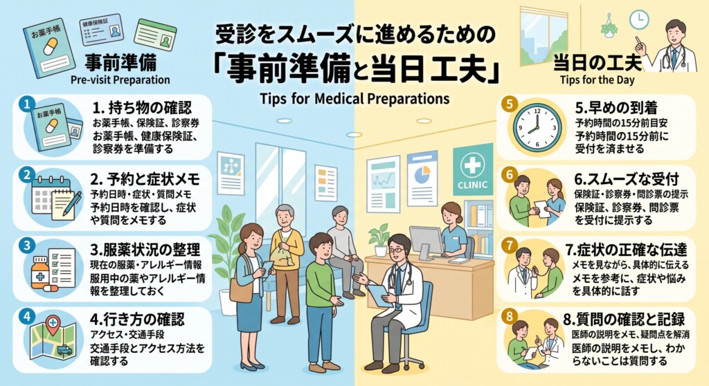 受診をスムーズに進めるための「事前準備と当日の工夫」