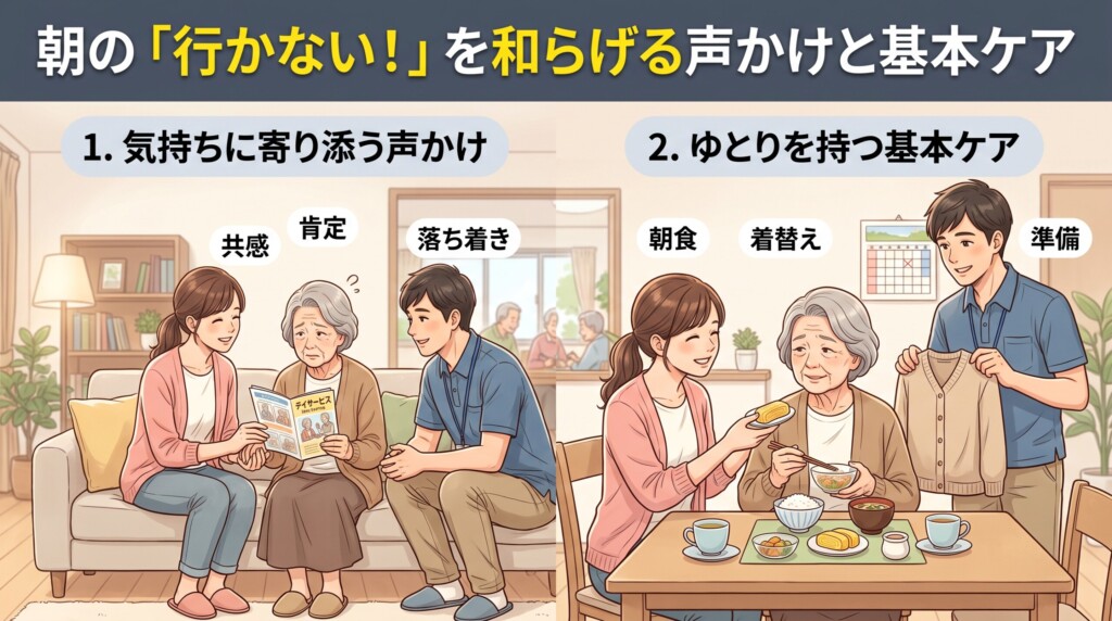 朝の「行かない！」を和らげる声かけと基本ケア