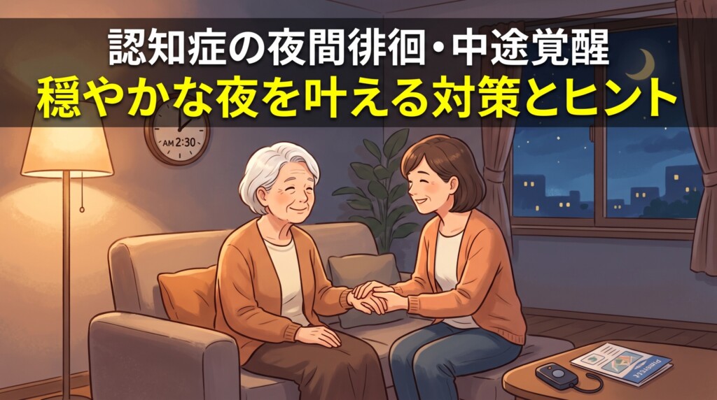 認知症で夜中起きてくる時の対応｜家族の睡眠不足を防ぐ3つのケア