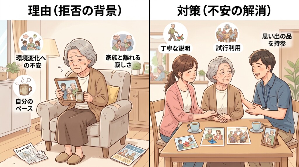 ショートステイを嫌がる場合の理由と対策