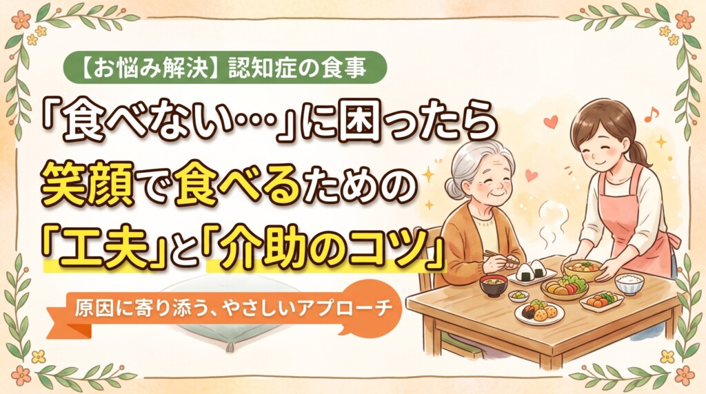 認知症で食事の食べ方がわからない？箸が使えない原因と家族の対応法