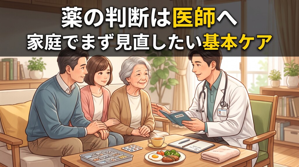 薬の判断は医師へ|家庭でまず見直したい基本ケア