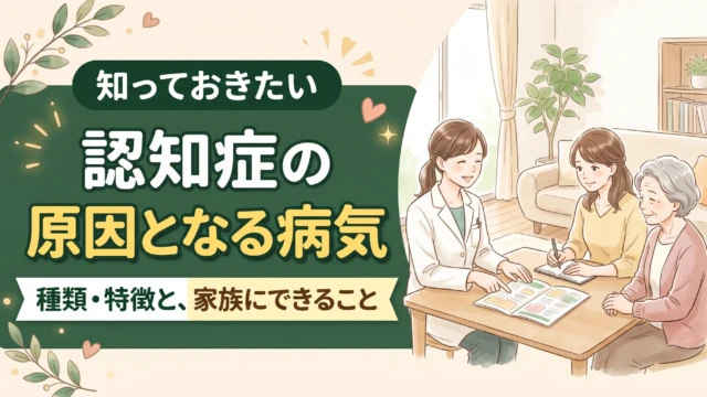 「親の様子がなんだか以前と違う…もしかして認知症？」
そう感じたとき、ご家族が最初に知っておくと気持ちが少し軽くなる「原因疾患の特徴」と「家庭での基本ケア」をまとめました📌
（あとでゆっくり見返したい方は、右下のマークから【保存】しておいてくださいね）

「認知症」という言葉は1つの病名ではなく、いくつかの原因となる病気によって認知機能が低下し、暮らしに支障が出ている「状態」を指します。

主に全体の約8〜9割を占めるのが、以下の「4大認知症」です。

① アルツハイマー型認知症
ついさっきの出来事を忘れる、物の置き場所を忘れて不安になるなどのサインが見られます。

② 血管性認知症
脳梗塞などが背景にあり、できることとできないことの差（まだら状の変化）や、歩行・飲み込みの変化を伴いやすい特徴があります。

③ レビー小体型認知症
実際にはないものがリアルに見える（幻視）、日や時間帯による調子の波、お薬に対する過敏性（薬が合わないサインが出やすい）などの特徴があります。

④ 前頭側頭型認知症
初期は記憶が保たれやすい一方、毎日同じ行動を繰り返す、感情のブレーキが効きにくくなるなどの変化が見られます。

また、「ここ数日〜数週間で急に様子が変わった！」という場合は、認知症の進行ではなく、
・水分不足（脱水）や便秘の不快感
・新しく始まったお薬の影響（せん妄など）
・慢性硬膜下血腫や正常圧水頭症などの別の病気
が背景にあるケースも少なくありません。

どの疾患が背景にある場合でも、まずは
「生活リズム・水分・排泄・照明・記録」
という5つの基本ケアから生活環境を見直すことが、ご本人が落ち着く場面を増やす一助になります。

今回、リコケアコナーズのブログ記事を大幅にアップデートし、
✅ 4大認知症と背景疾患のさらに詳しい特徴一覧表
✅ 照明や水分の見直しで穏やかな時間が増えた現場事例
✅ かかりつけ医・地域包括支援センター・ケアマネジャーへ相談する目安
✅ 受診時にそのまま渡せる「家庭での観察メモ」の5項目
を詳しくまとめました。

▼ブログ記事を読むには▼
プロフィールのリンク（ @ご自身のアカウントID ）または、ハイライト「最新記事」からチェックしてみてくださいね📖

━━━━━━━━━━━━━━━
🎁 公式LINE無料特典のご案内
━━━━━━━━━━━━━━━
「今の家庭での関わり方で合っているか不安…」
「主治医やケアマネジャーに相談する前に、日頃の様子を整理したい」

そんなご家族へ向けて、公式LINEにお友だち登録してくださった方へ
『家庭でできる認知症ケアの見直しチェックリスト』（PDF）
をプレゼントしています🌿

プロフィールのリンク、またはブログ記事の最後からお気軽に受け取ってご活用ください。

※本投稿およびブログ記事は、ケアマネジャー・介護福祉士としての経験をもとに家庭でできる生活環境の見直しを解説したものであり、医学的な診断や症状の改善を保証するものではありません。
※お薬の自己判断による変更や中止は行わず、気になる症状は必ず主治医・薬剤師・担当のケアマネジャー等の専門職へご相談ください。

━━━━━━━━━━━━━━━
発信：リコケアコナーズ
菅原浩平（主任ケアマネジャー、介護福祉士）
菅原嘉奈（ケアマネジャー、介護福祉士、認知症リハビリテーション専門士）
━━━━━━━━━━━━━━━

#認知症ケア #認知症介護 #親の介護 #在宅介護 #遠距離介護 #アルツハイマー型認知症 #レビー小体型認知症 #血管性認知症 #前頭側頭型認知症 #もの忘れ #せん妄 #ケアマネジャー #介護福祉士 #地域包括支援センター #介護の悩み #リコケアコナーズ